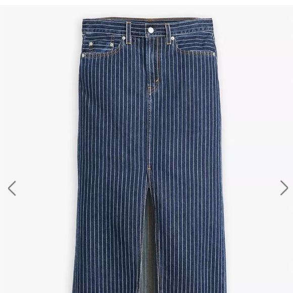 Levi’s Ankle Column Skirt Women’s Size 14 Denim Midi Skirt - Picture 6 of 16